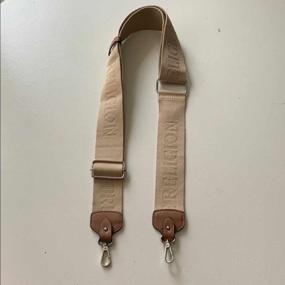 True Religion Tan and Brown Shoulder/Crossbody Strap for Purse